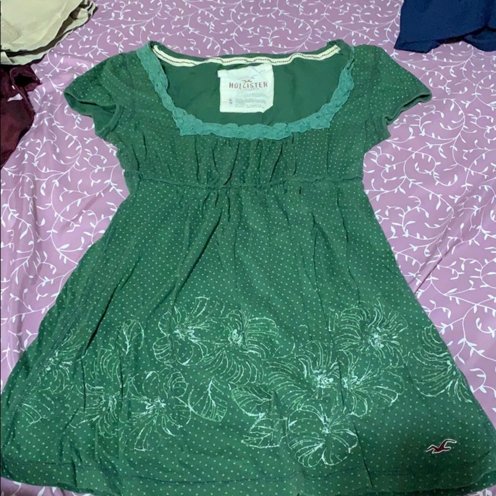 Hollister polka dot and floral top size small